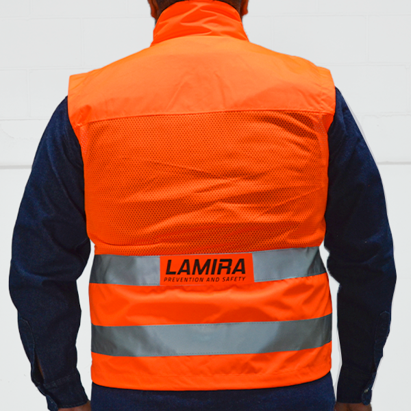 Chaleco Alta Visibilidad Premium Lamira Naranja AS-4410 - 3